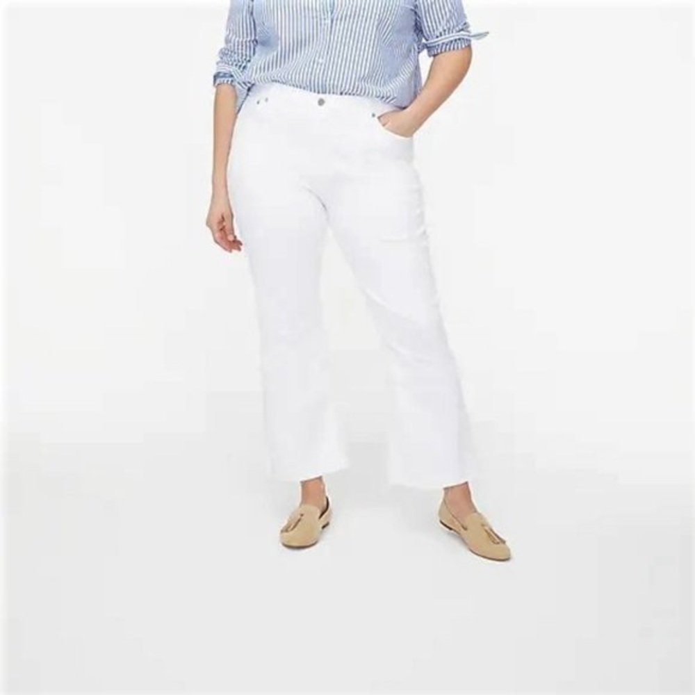 J. Crew Mid-Rise Flare Crop Jeans
